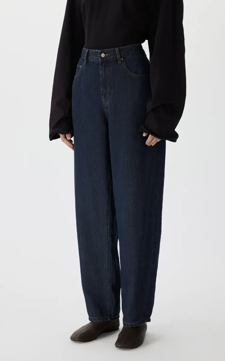 Pants / JNBY Tapered Frayed Hem Denim Trousers