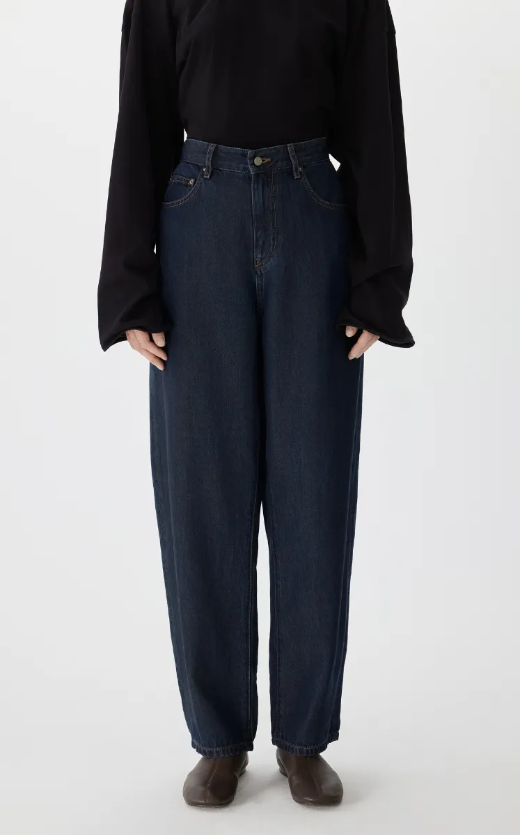 Pants / JNBY Tapered Frayed Hem Denim Trousers