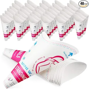 Patelai Disposable Female Urination Device Portable Lightweight Women Urinal Funnel Outside Standing Pee Cup Waterproof Paper Standing Urinary Funnel for Camping, Hiking, Pregnant