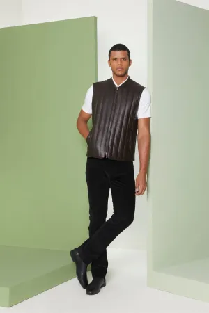Perona   I   Mens-Outerweareather Vest -Neil-Pma-Fv21- 00005-Dark Brown  AS7596
