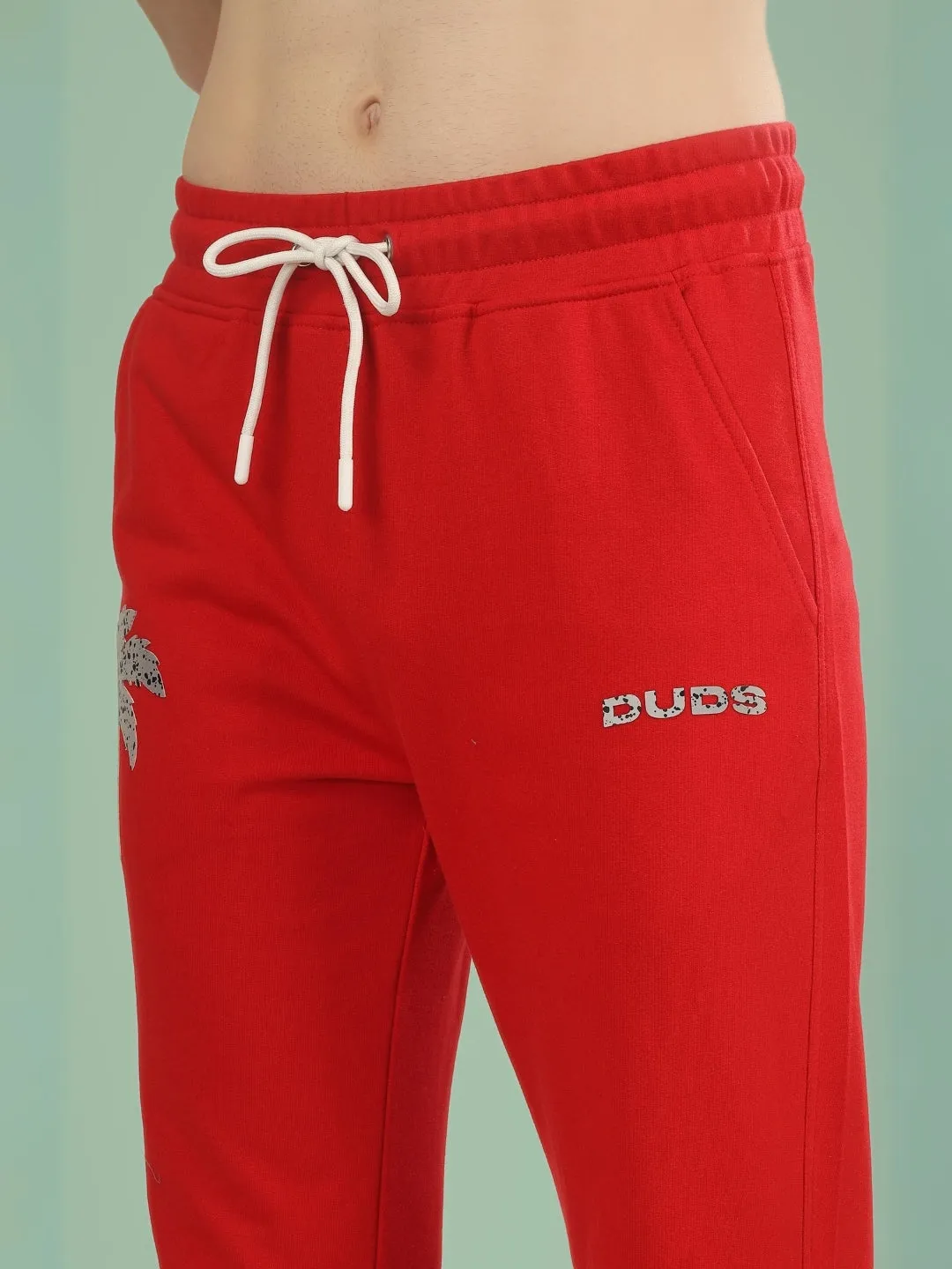 PHOENIX  DIGITAL PRINTED JOGGERS (RED)