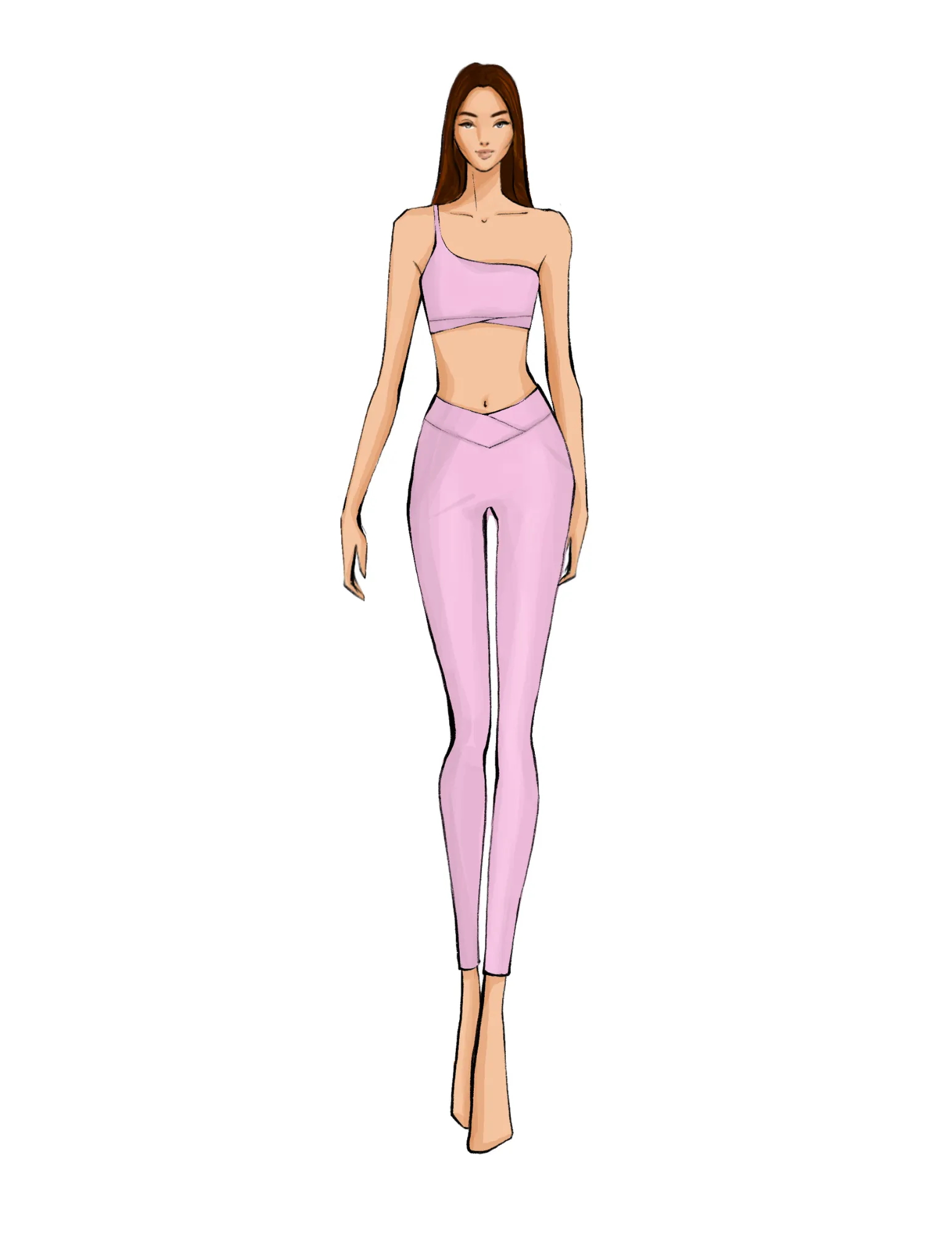 Pink Dahlia One Shoulder Bra