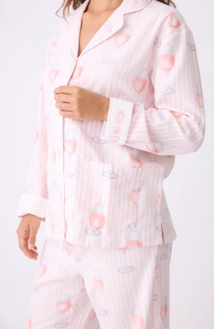 PJ Salvage Flannel Pyjamas Rose All Day Pink MIst