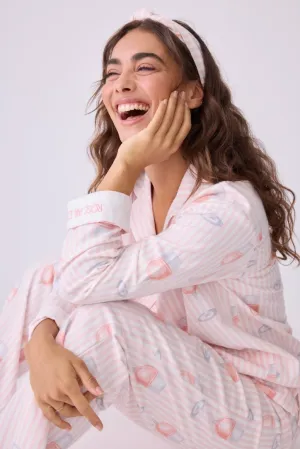 PJ Salvage Flannel Pyjamas Rose All Day Pink MIst