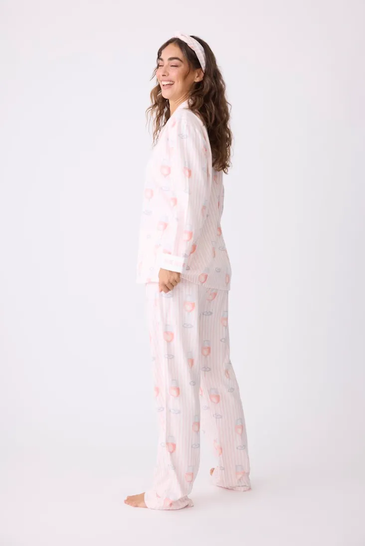 PJ Salvage Flannel Pyjamas Rose All Day Pink MIst