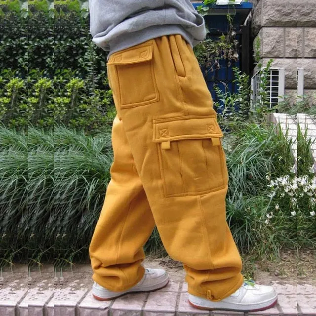 Plus Size Hip Hop Joggers Sweatpants for Men and Women Streetwear Big Pocket Cargo Pants Casual Straight Loose Baggy Trousers