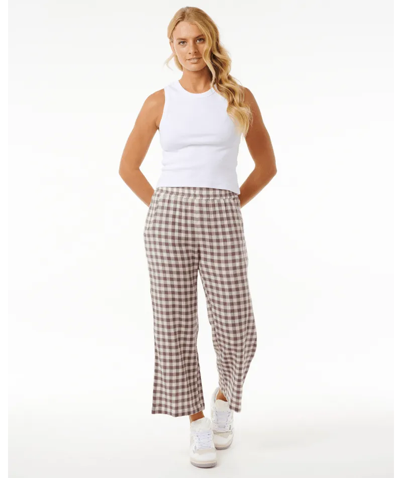 PREMIUM SURF CHECK PANT - EGGPLANT