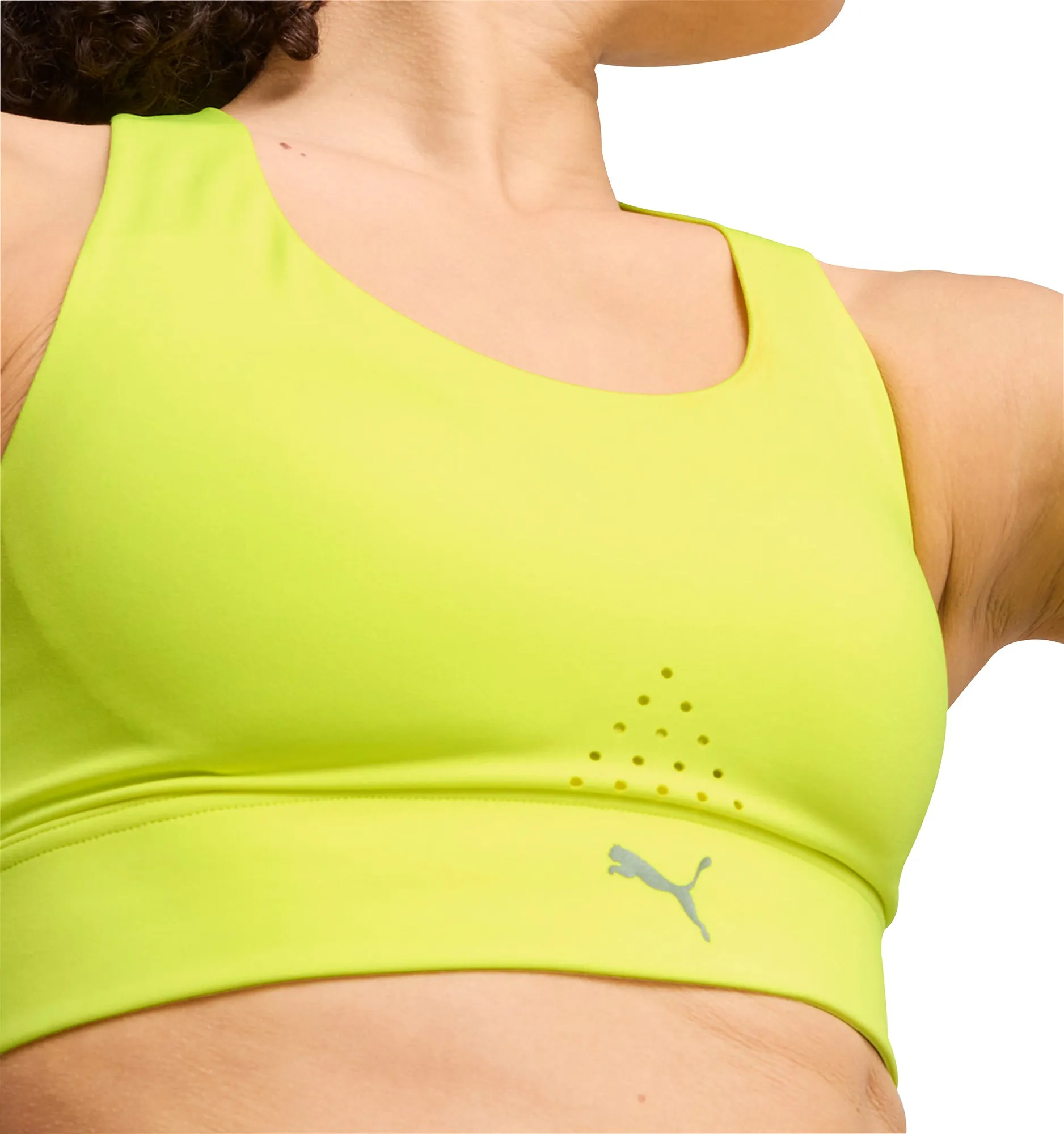 Puma PWRbreathe Womens Running Sports Bra - Yellow