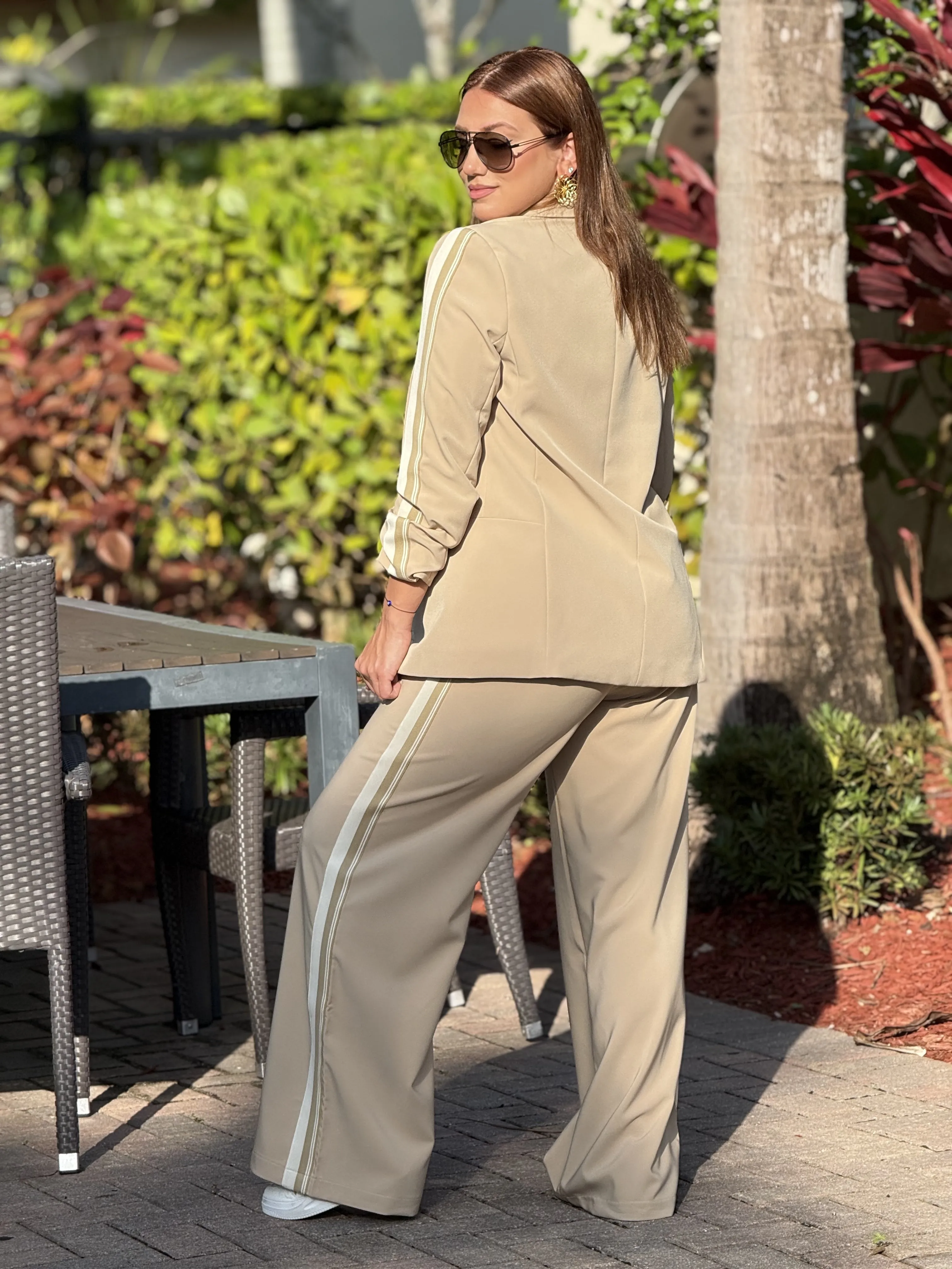 "Mayte" 3/4 Sleeve Blazer And Pants Set