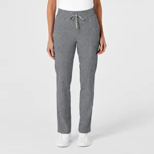 RENEW 5334 High Waist Slim Leg Scrub Pants Grey Heather