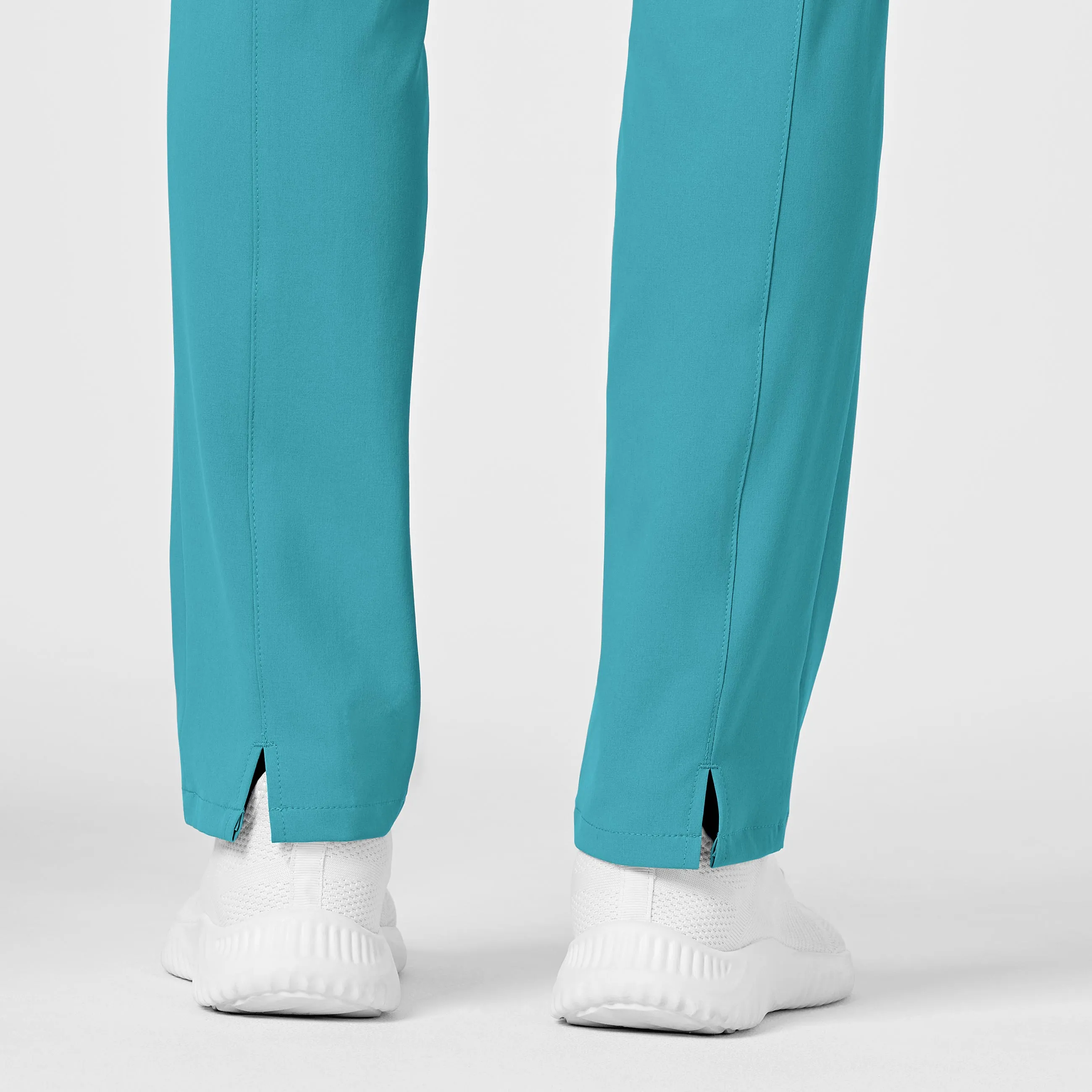 RENEW 5334 High Waist Slim Leg Scrub Pants Teal Blue