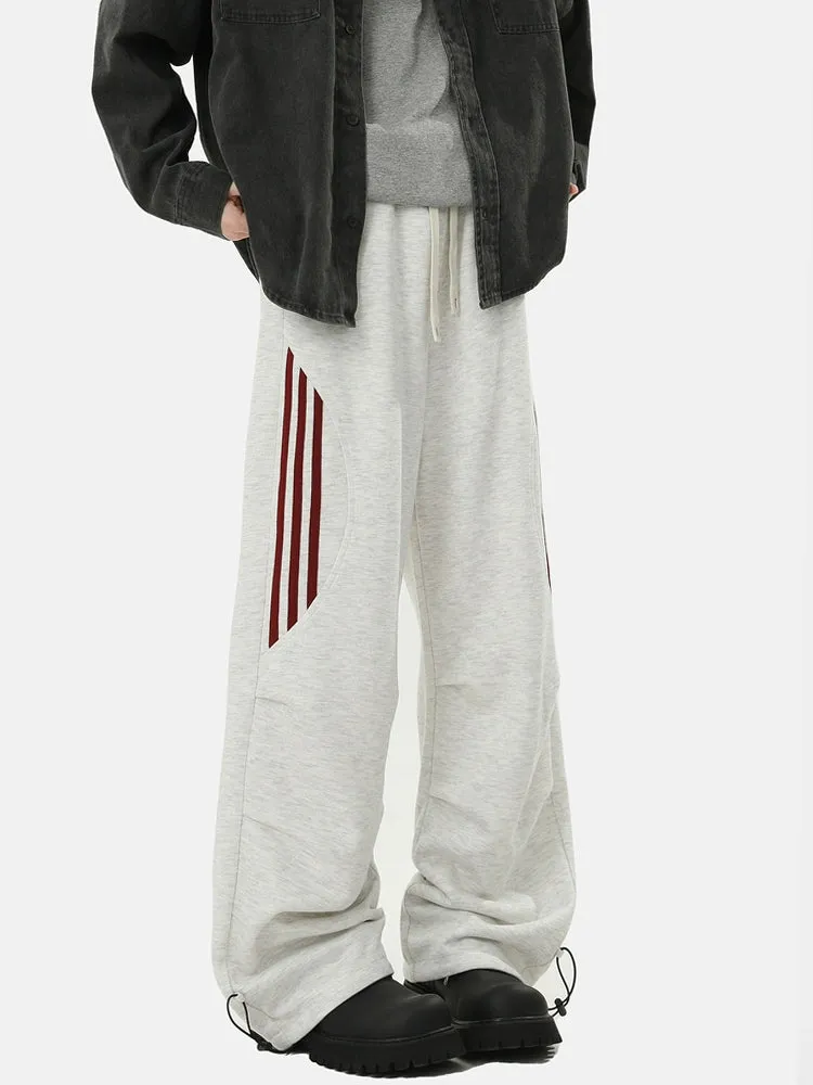 Retro Striped Loose Sports Pants