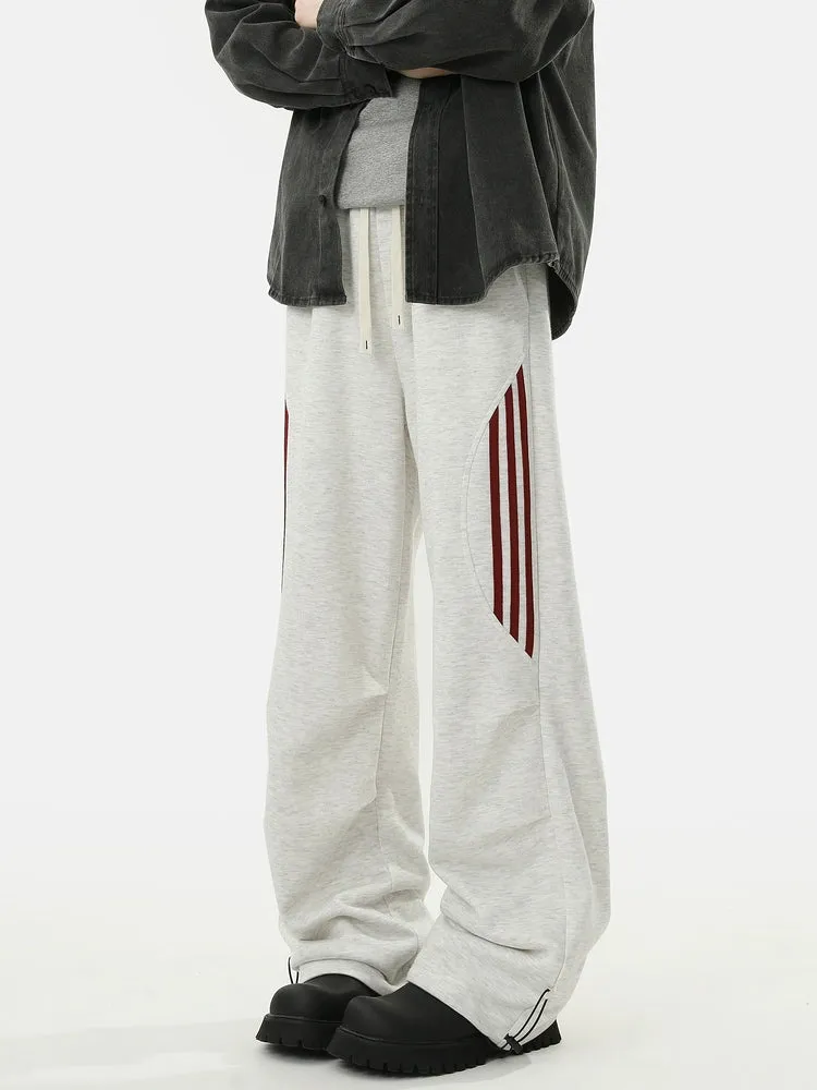Retro Striped Loose Sports Pants