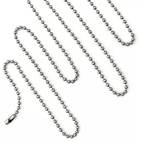 Round Bead Chain Retro Buckle Necklace