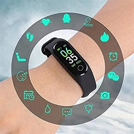 SHREE NOVA M4 Intelligence Bluetooth Wrist Smartwatch Band with Activity Tracker, Bracelet Watch, Smart Fitness Band with Heart Rate Sensor Compatible All Androids iOS Phone