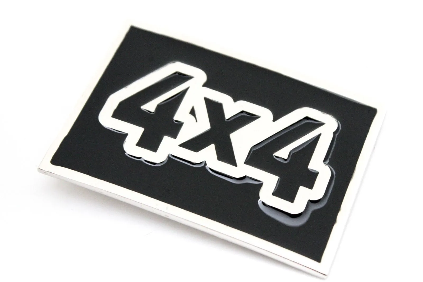 Silver Black Large Square Big Sing 4X4 Western Hip Hop Belt Buckle Men