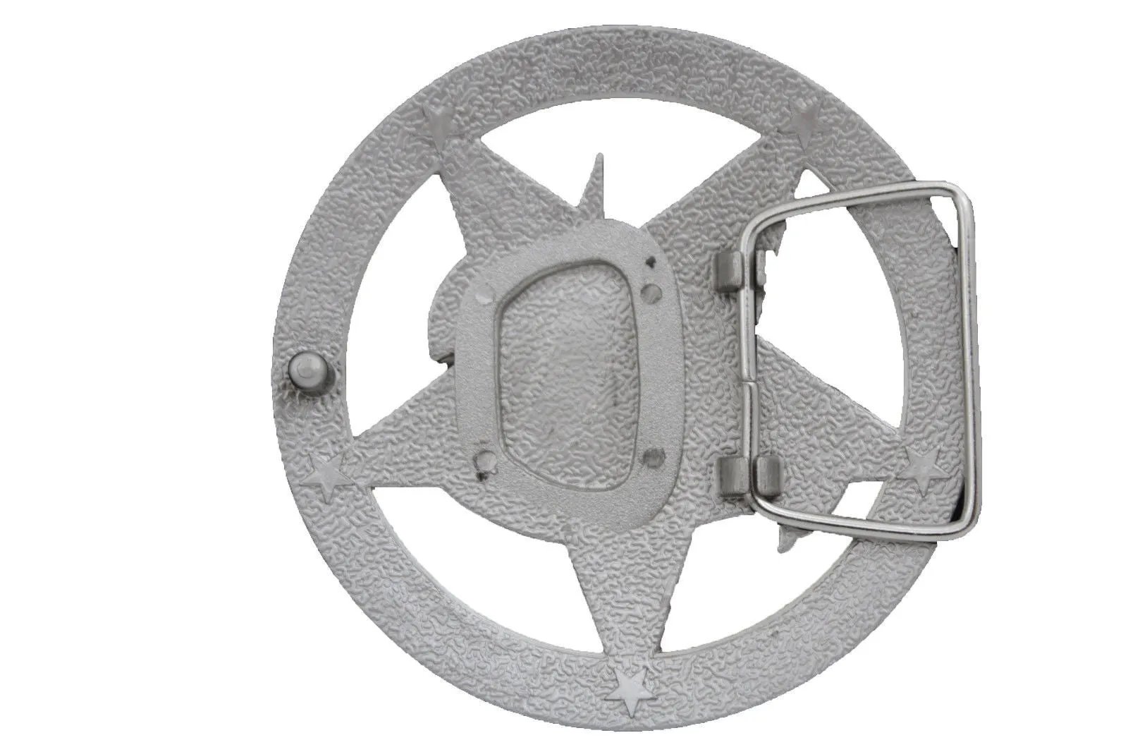 Silver Metal Round Shape Texas State Big Star Belt Buckle Men Fashion Cowboy Accessories