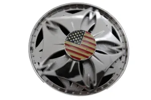 Silver Metal Spinning Round Shape American Flag USA Belt Buckle Men