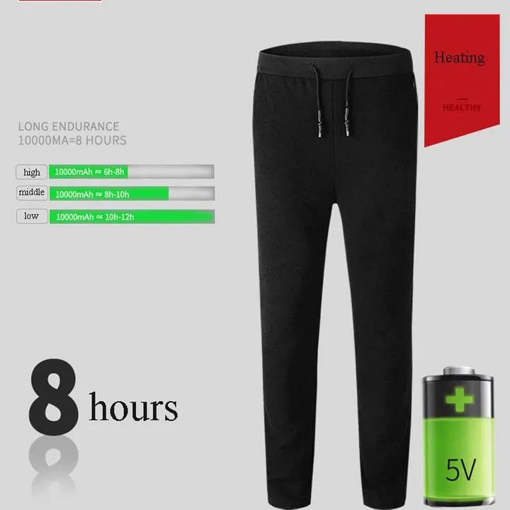 Smart Heating Electric Pants Winter Outdoor USB Charging Thermostat Warm Trousers