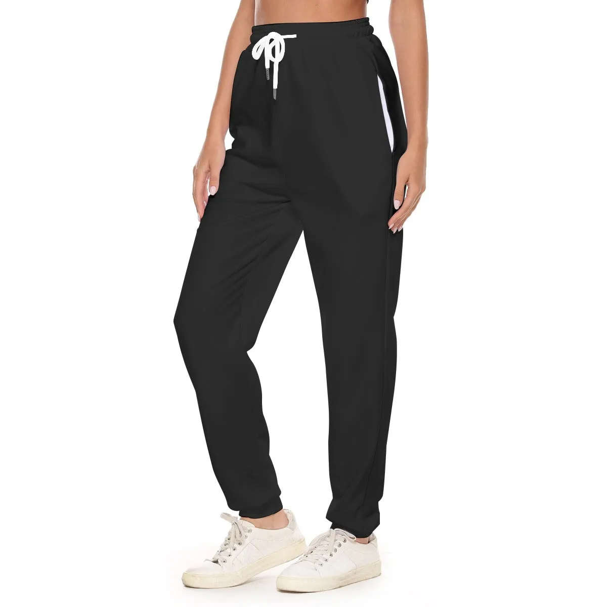 Solid Black Women's Casual Pants