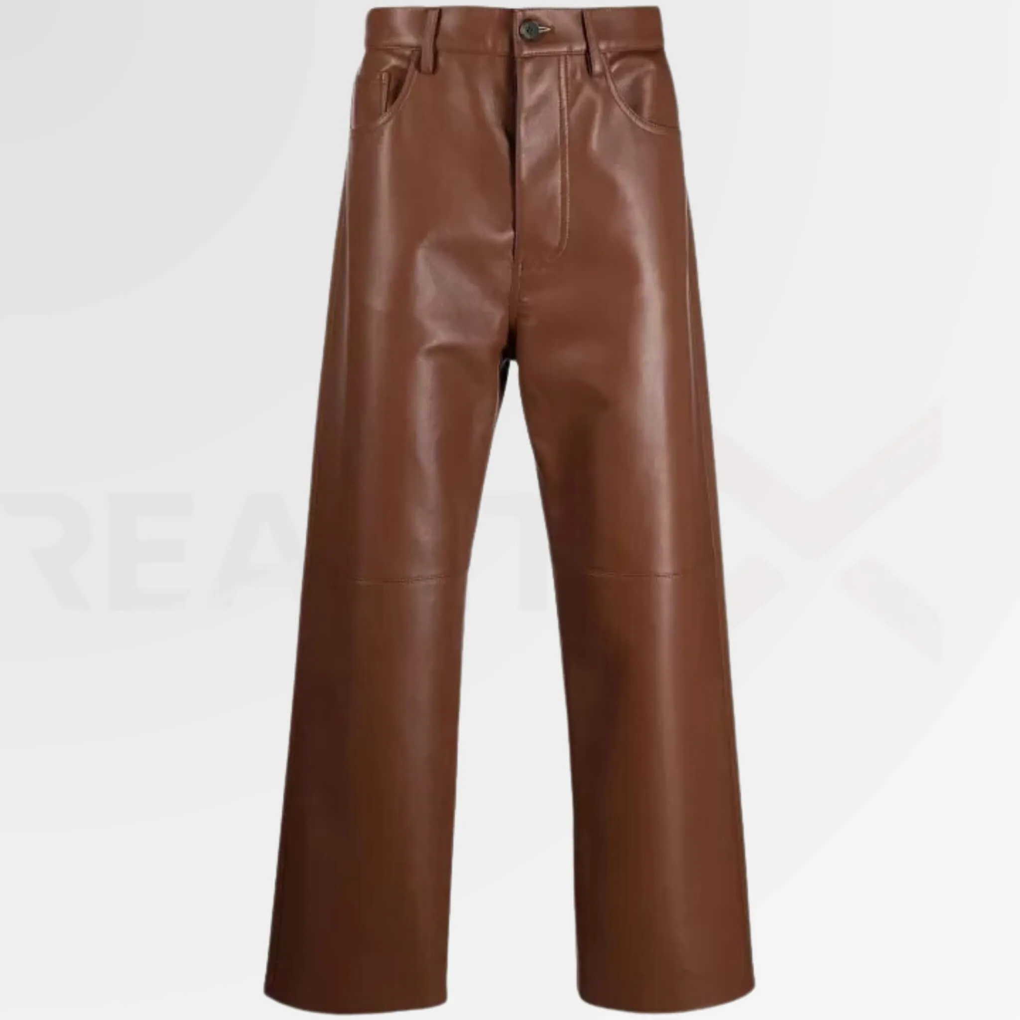 Straight Leather Pants