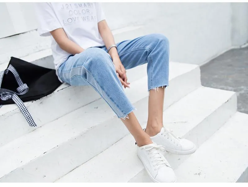 Striped Patchwork Jeans