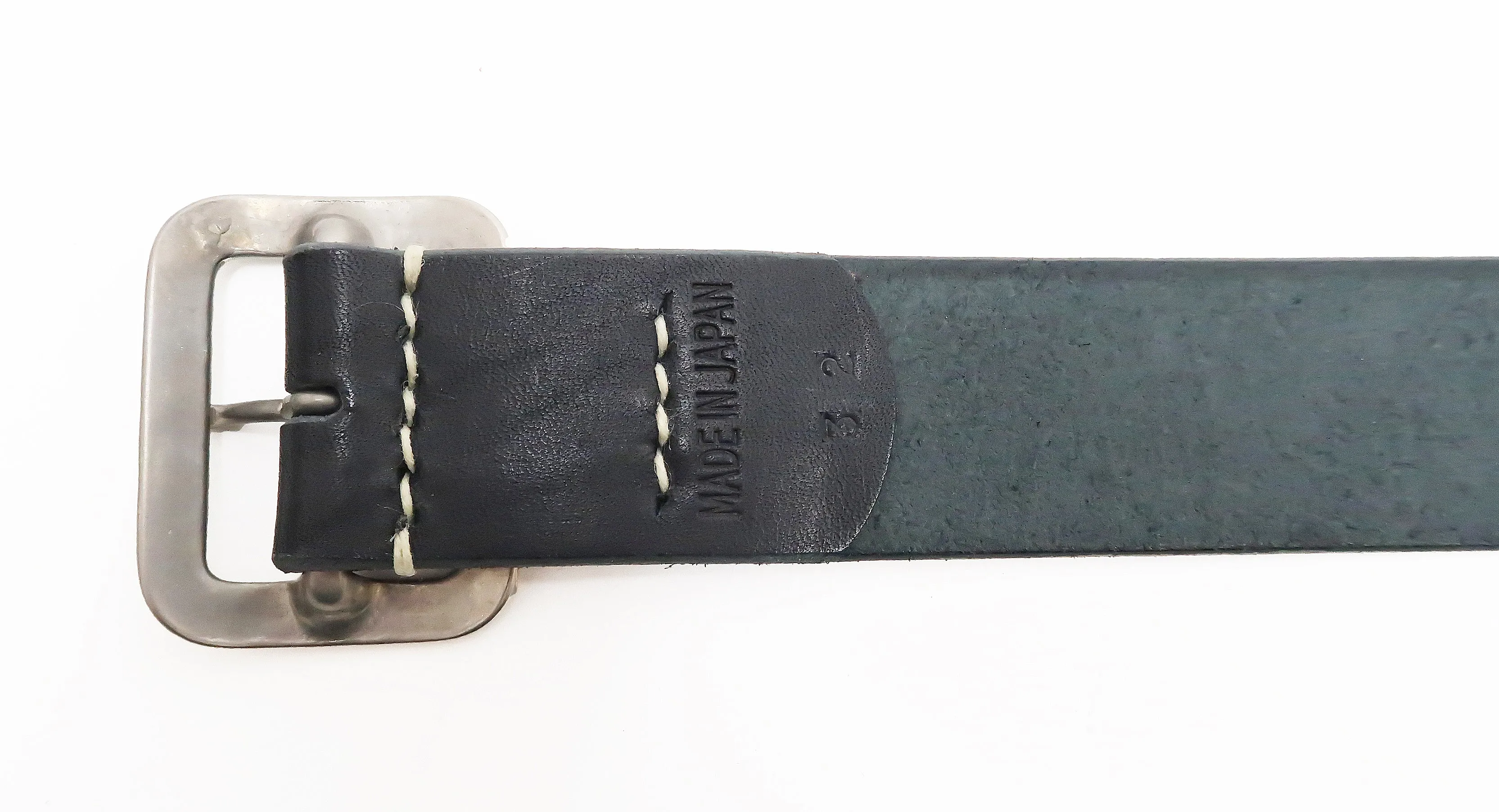 Sugar Cane Belt Men's Ccasual 40mm Wide/4mm Thick Cowhide Leather Belt with Single Prong Square-Shaped Buckle SC02320 119 Black