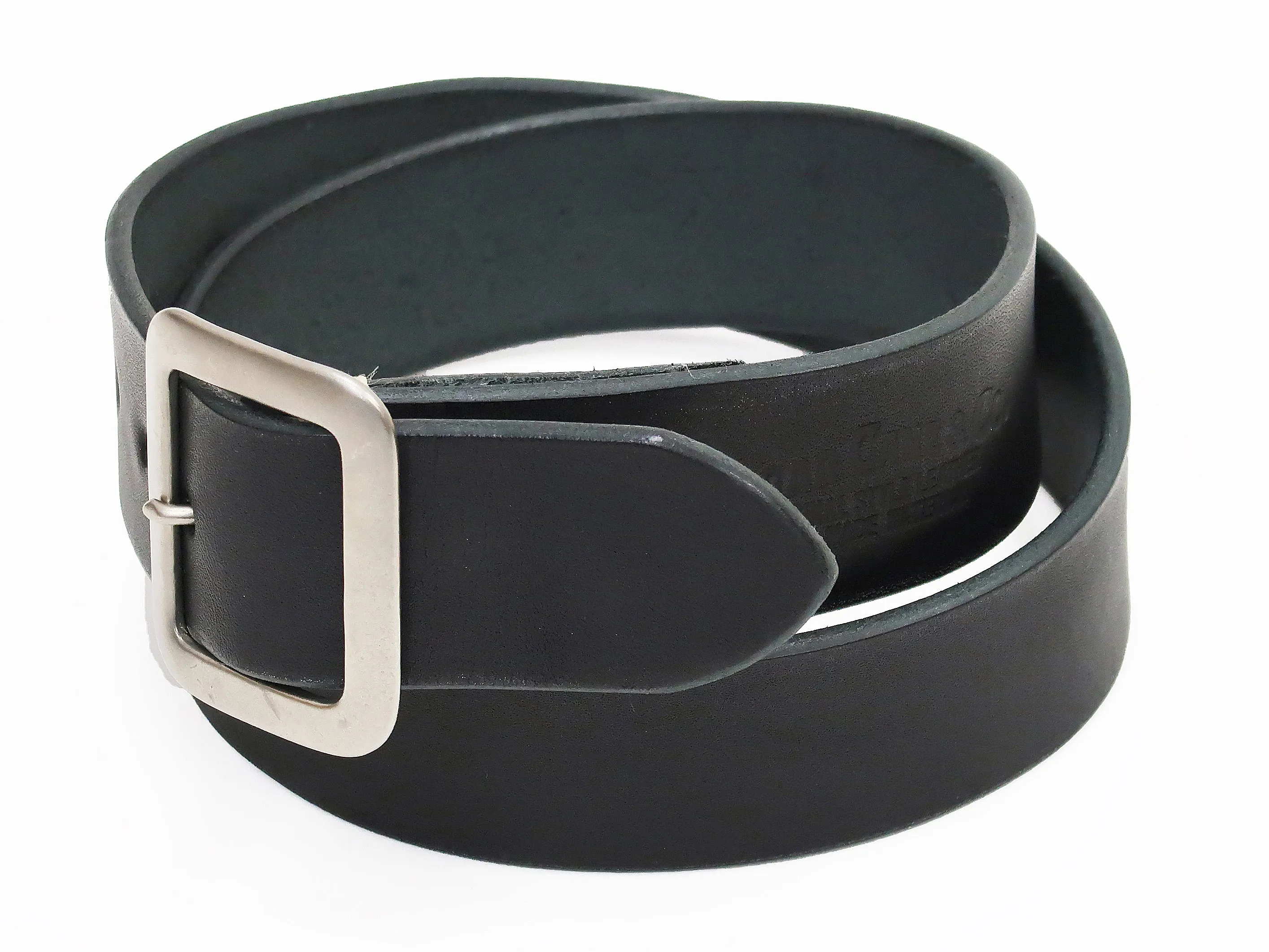 Sugar Cane Belt Men's Ccasual 40mm Wide/4mm Thick Cowhide Leather Belt with Single Prong Square-Shaped Buckle SC02320 119 Black
