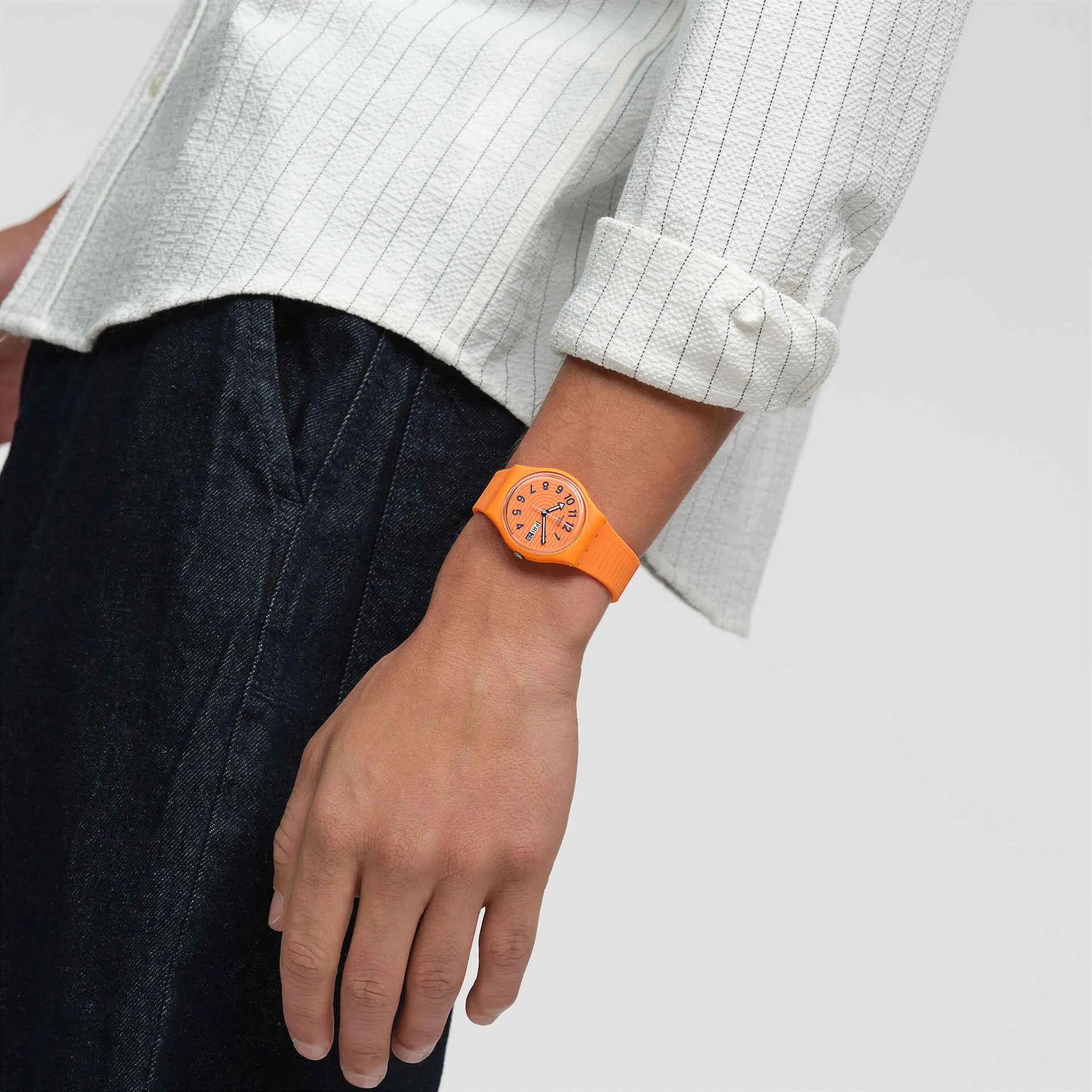 Swatch Trendy Lines watch in Sienna Originals Gent 34mm SO28O703