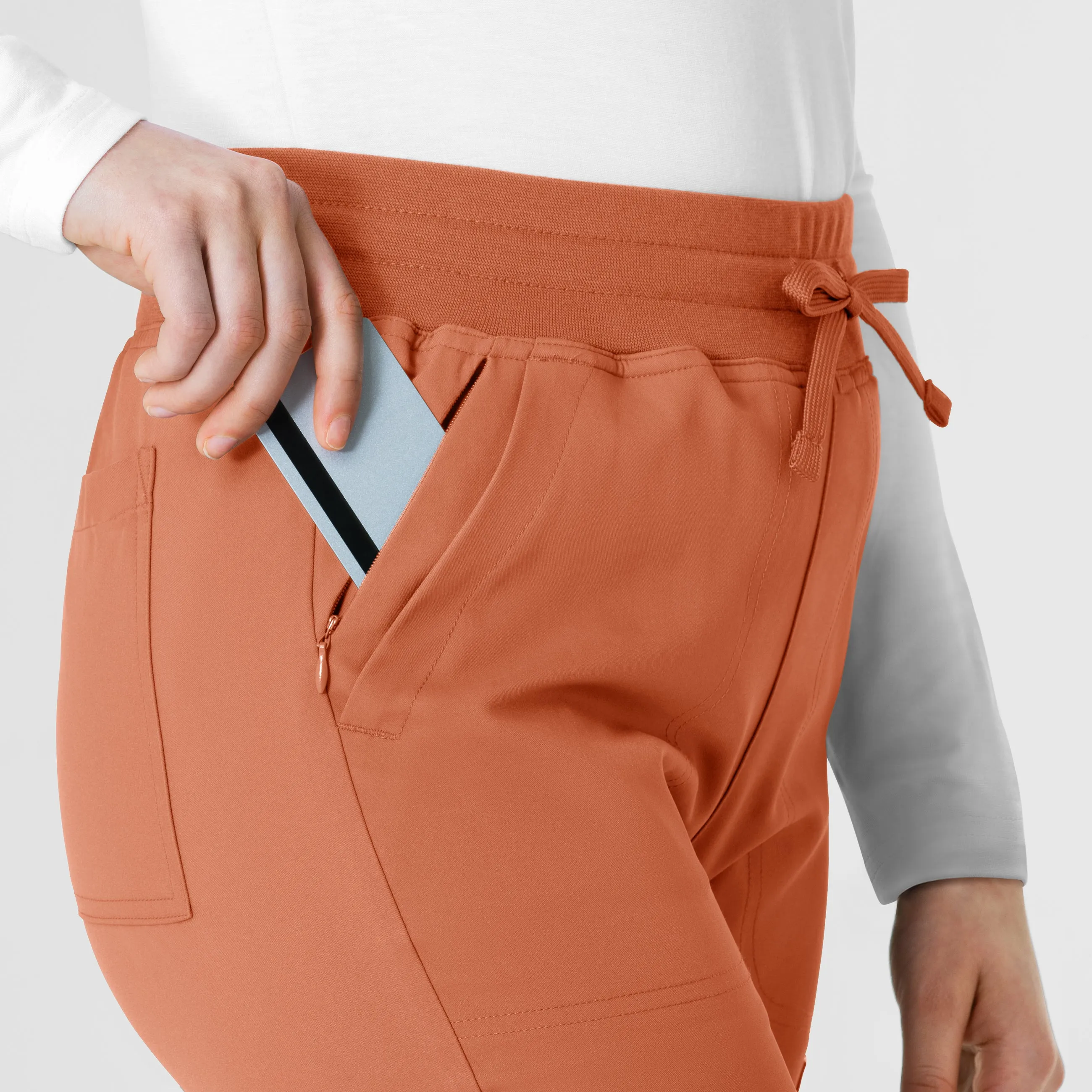 Thrive 5222 Cargo Straight Slim Leg Scrub Pants Terracotta