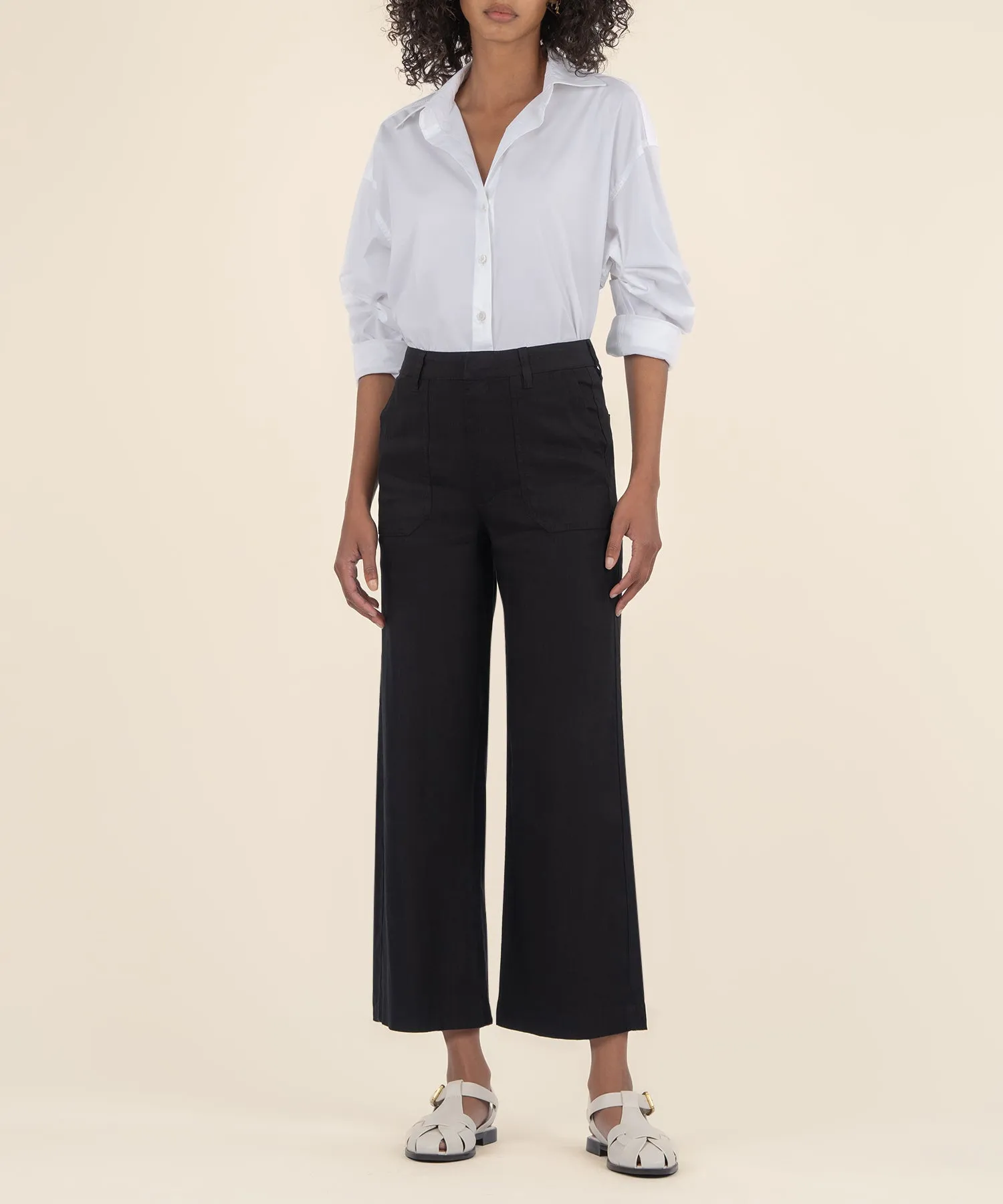 Topaz Linen Wide Leg, Petite