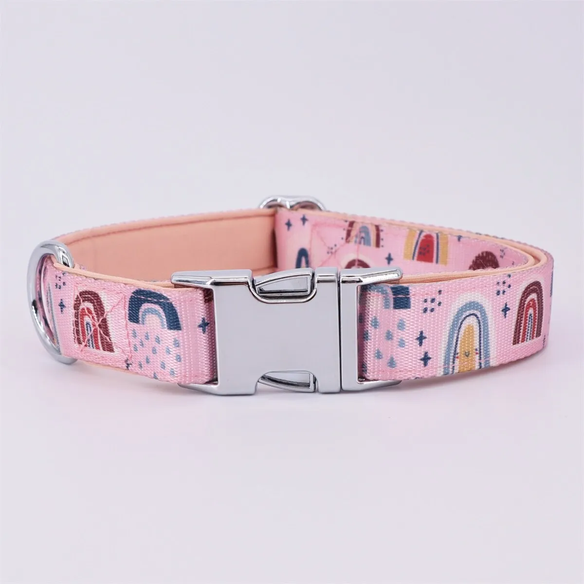 Trendy Rainbow Bow Collar: Personalized