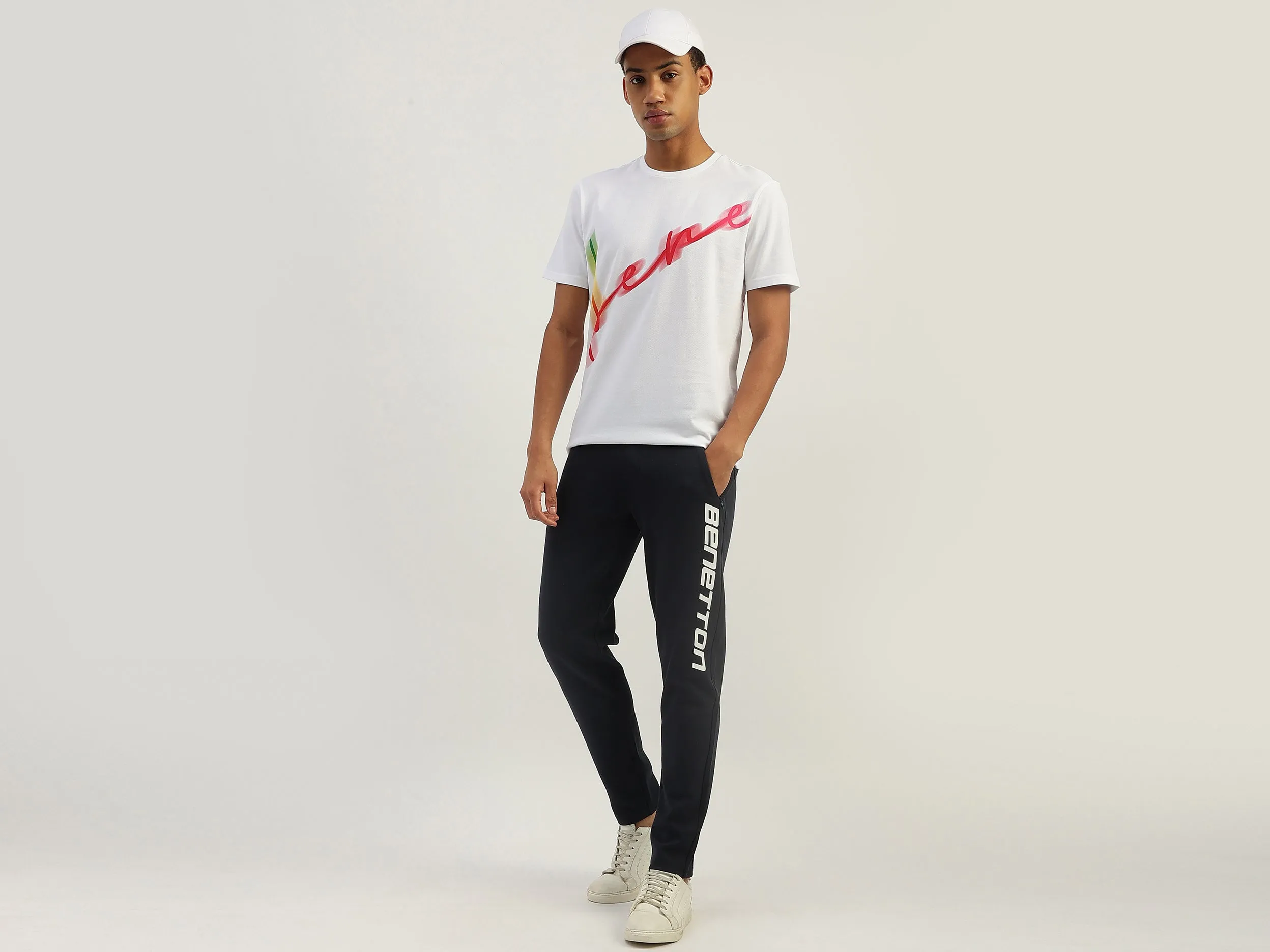 Typography Baggy Fit Trackpants