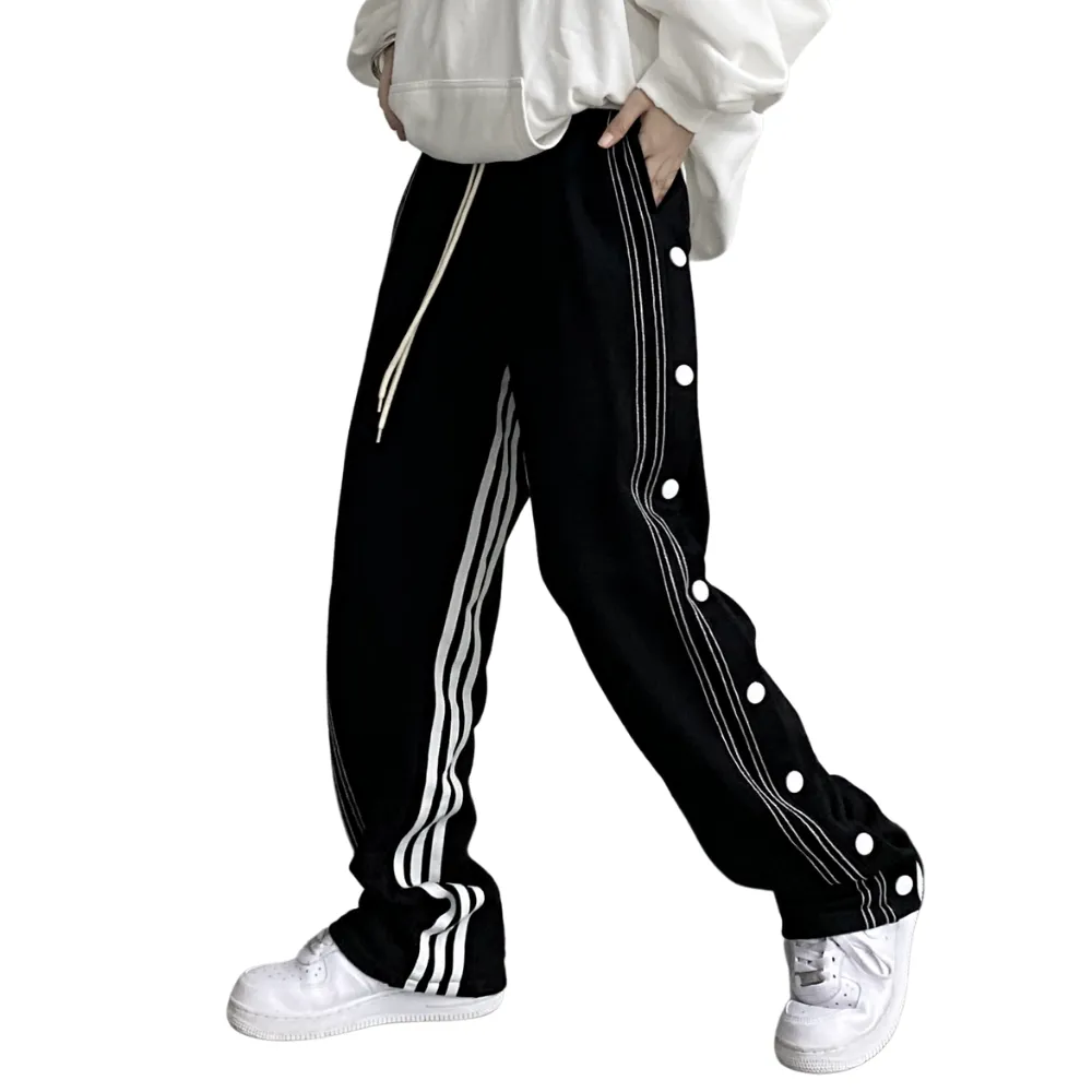 Urban High Street Stripe Buttons Pants