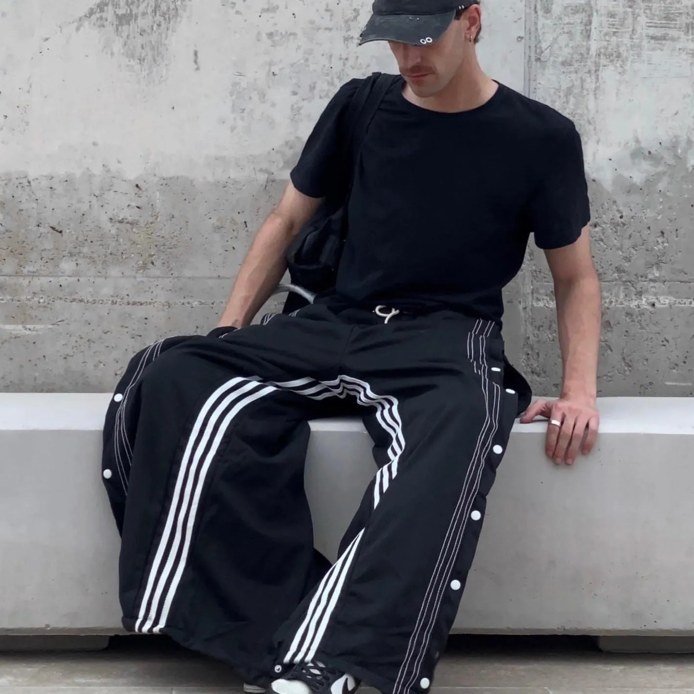 Urban High Street Stripe Buttons Pants