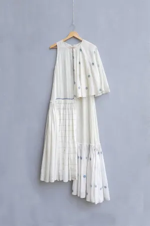 Urvashi Kaur   I   Osaka DRESS SIERRA Hand Spun Cotton Silk Shell TESSELLATE- 14