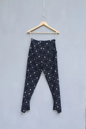 Urvashi Kaur   I   Sapporo PANTS IVY Hand Spun Cotton charcoal TESSELLATE- 11