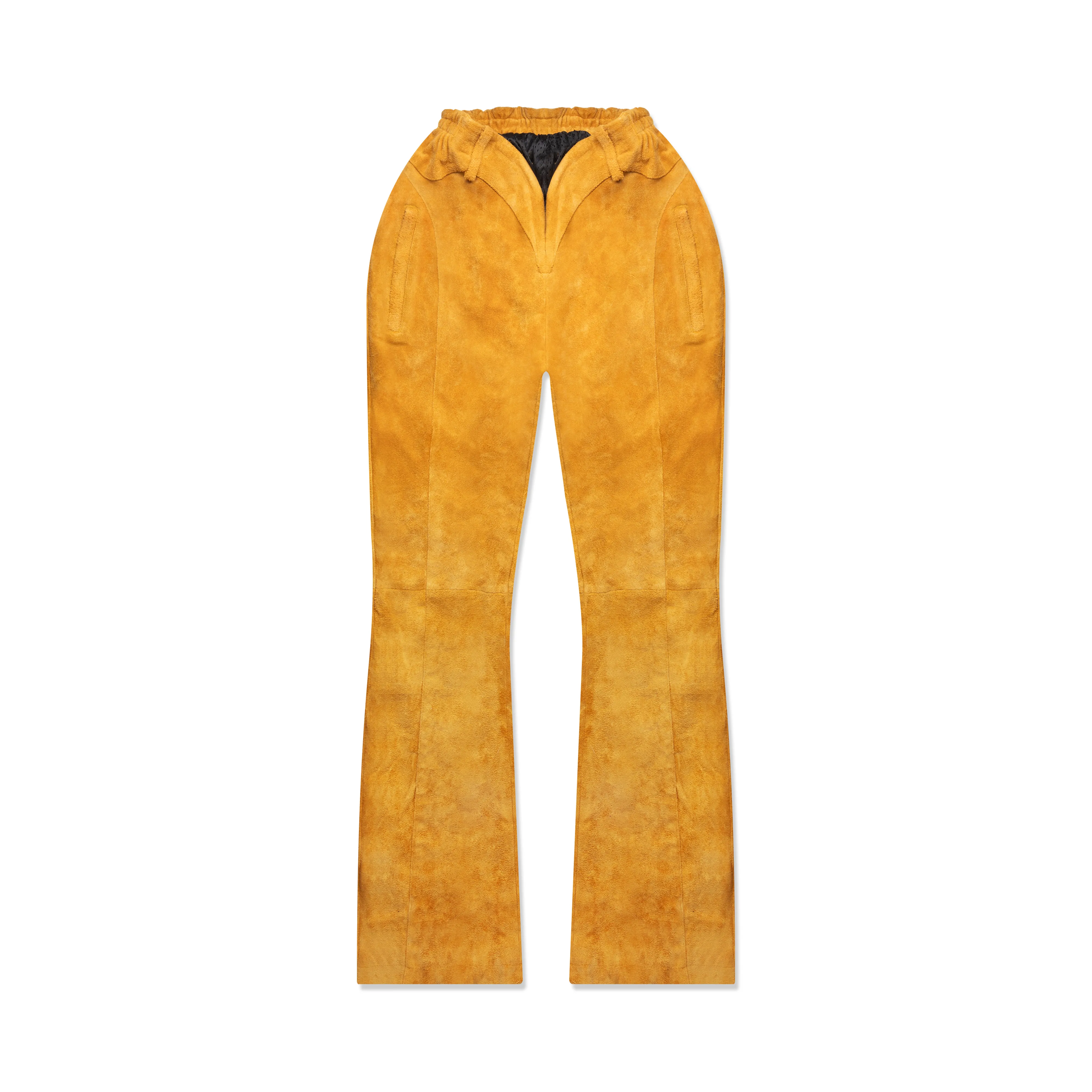 V Cut Suede Pants