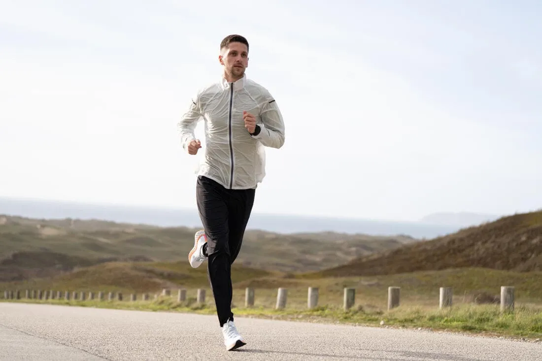 Veste coupe vent Homme - KIPRUN WIND JACKET BLANCHE
