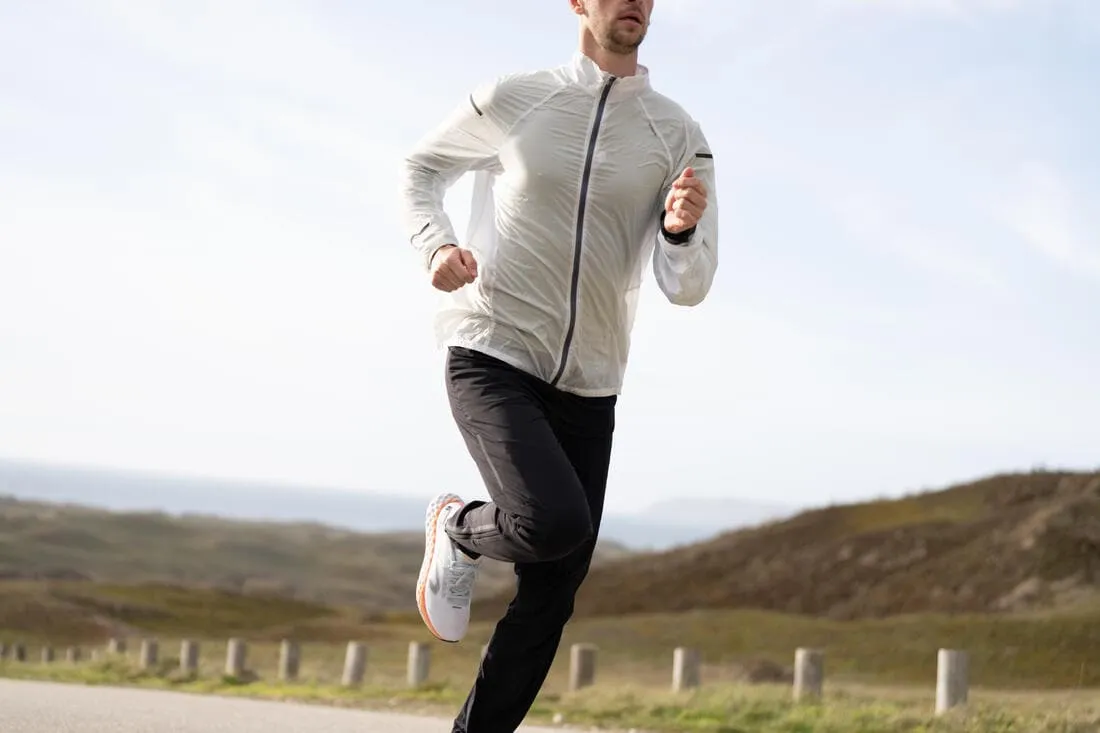 Veste coupe vent Homme - KIPRUN WIND JACKET BLANCHE