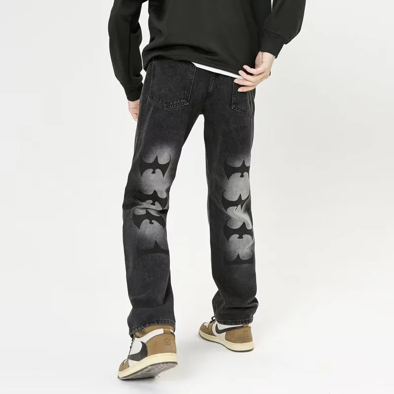 Vintage Loose Straight Zip Pants