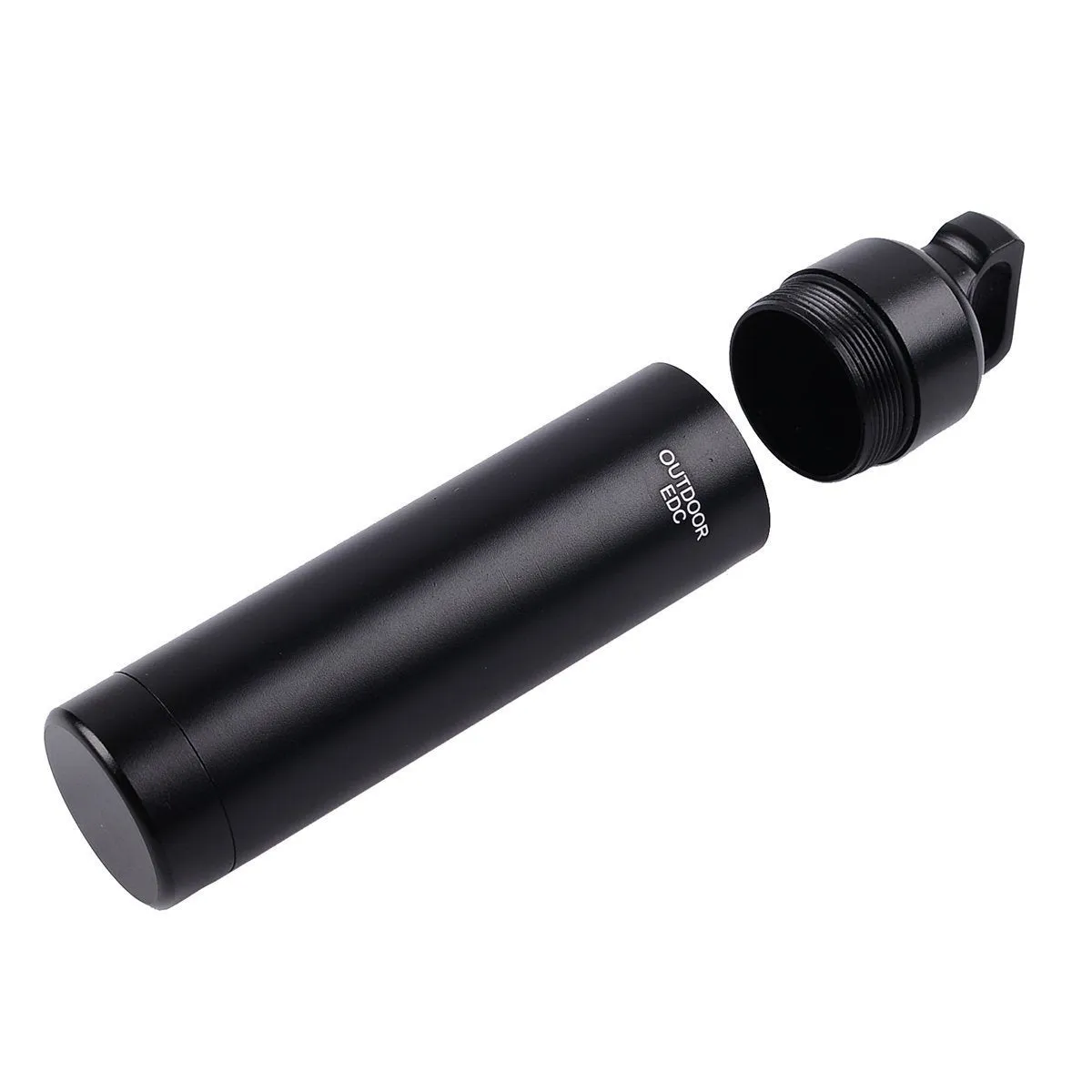 Weimian Pill Box Waterproof EDC Container - Military Level Aeronautical Aluminum Metal Bottle Cigarette Case Drug Holder EDC Organizer Cache Capsule Keychain