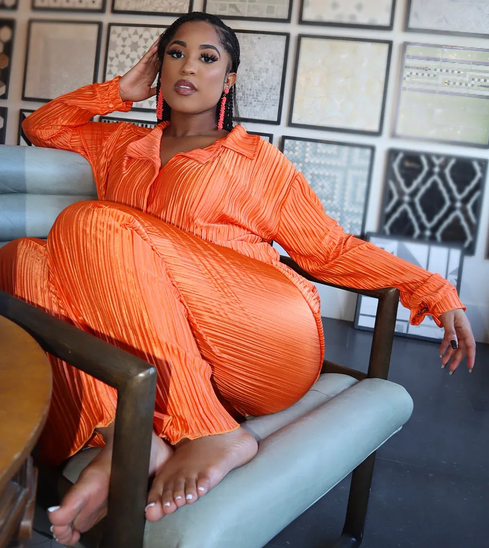 What We Doing? Pant Set ORANGE
