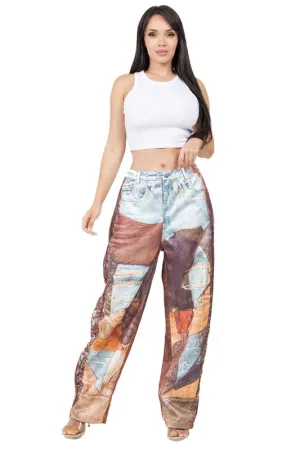 Women's Fashion 3D Print Boho Casual Pants