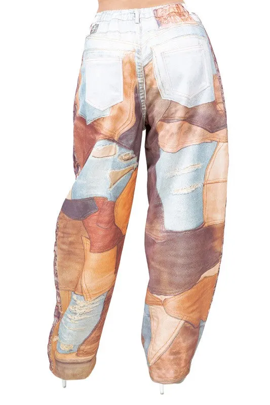 Women's Fashion 3D Print Boho Casual Pants