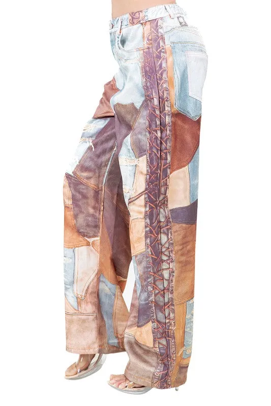 Women's Fashion 3D Print Boho Casual Pants