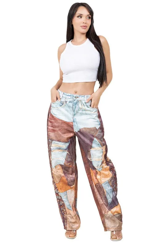 Women's Fashion 3D Print Boho Casual Pants