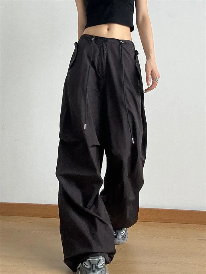 Women's Fashion Casual High Waist Baggy Cargo Pants