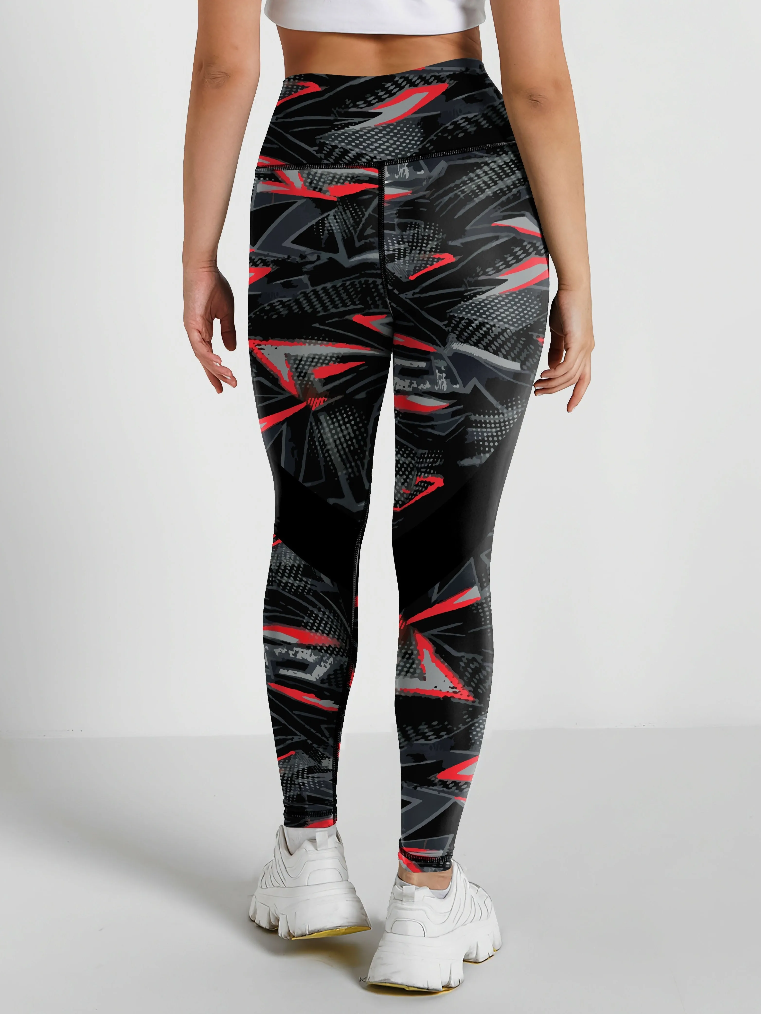 Women's High-waisted Elastic Tight Pants Sports Leggings With Side Stripe