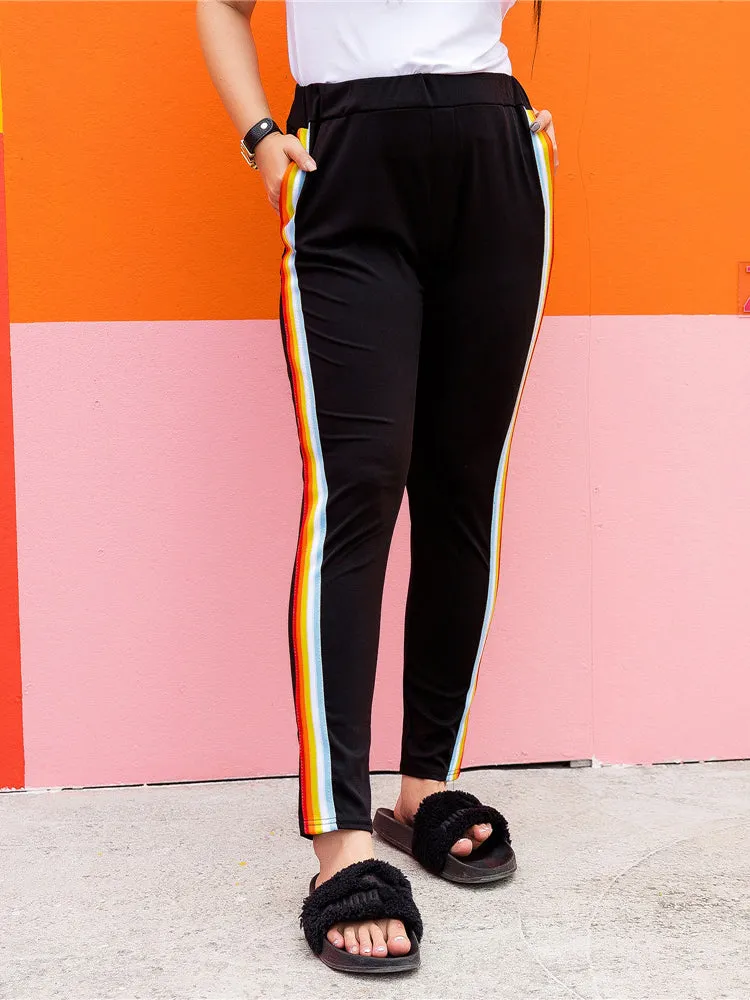 Women's Large Size Casual Sport Trousers